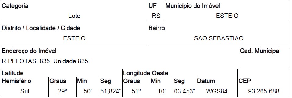 ESTEIO – SAO SEBASTIAO