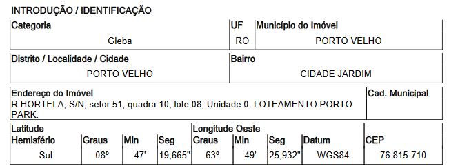 PORTO VELHO – CIDADE JARDIM