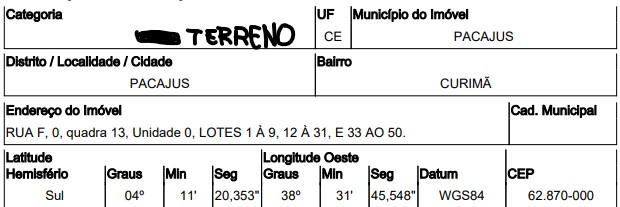 LOTEAMENTO CIDADE OESTE