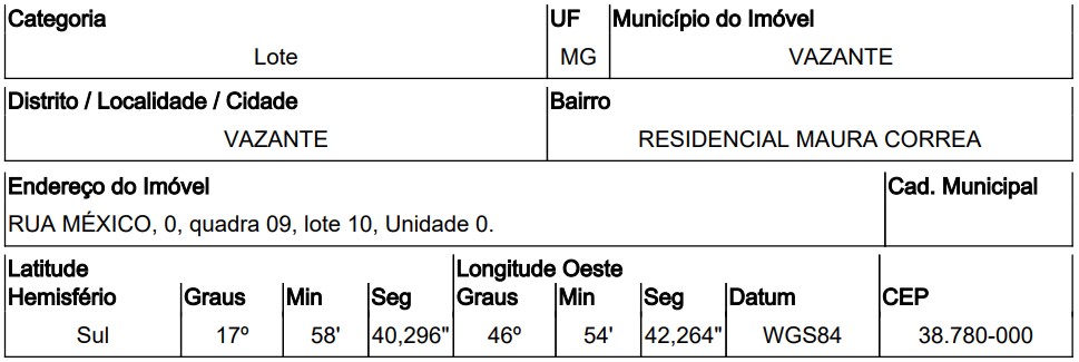 VAZANTE – RESID. MAURA CORREA