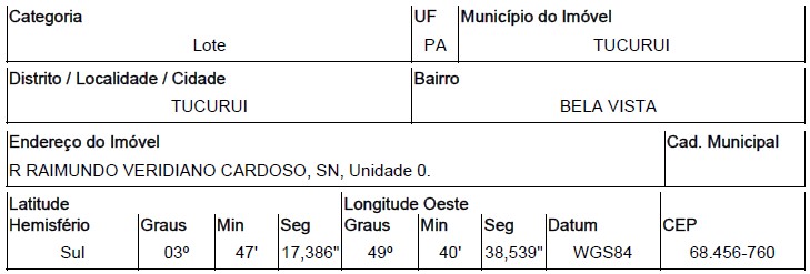 TUCURUI – BELA VISTA